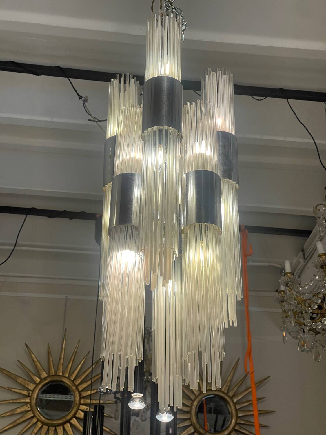 Pair of Italian chandeliers 1970