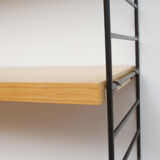 1960s wall unit in ash with 5 shelves, Nisse Strinning