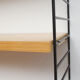 1960s wall unit in ash with 5 shelves, Nisse Strinning