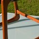 Scandinavian "sledge" chair in teak by Baumann