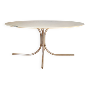 Table ovale marbre et - roche