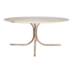 Oval marble and chrome table by Roche Bobois from the 1970s.