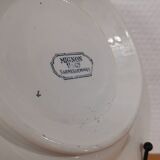 Compotier douche en terre de fer bleu/vert modèle "Mignon", H & Cie Sarreguemines