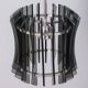 Vintage 1960s chandelier in metal and smoked glass by Veca design