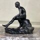 Hermès at rest, black patinated bronze after the antique.