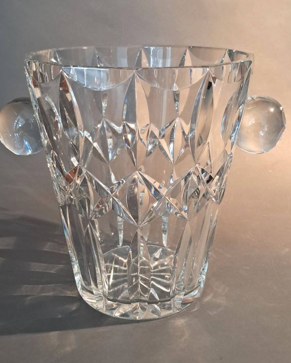 Seau à champagne en cristal taillé, 1920