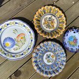 Set of 4 colorful decorative plates