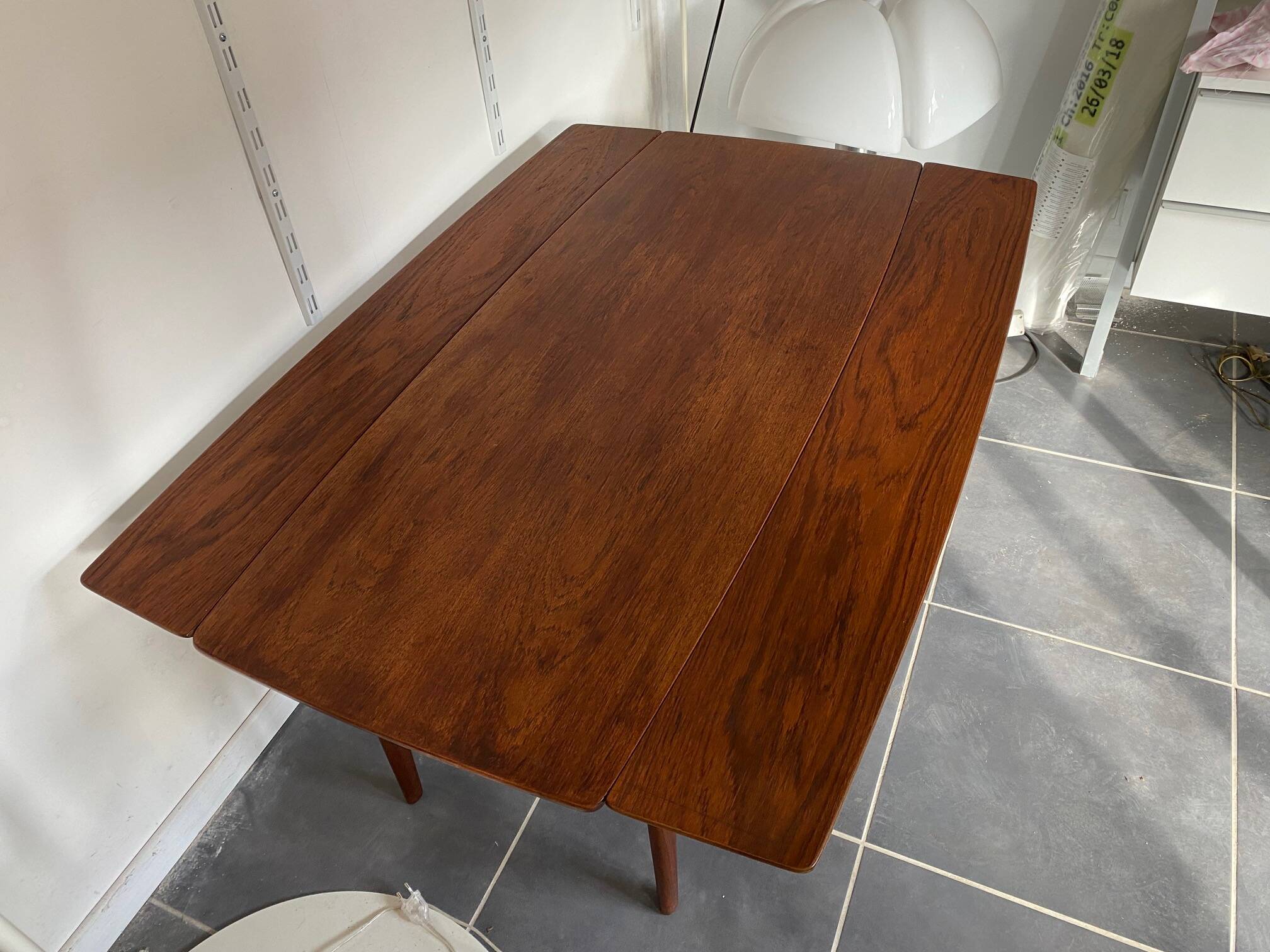 Convertible coffee table by Niels Bach extendable and liftable Scandinavian Danish vintage teak an60