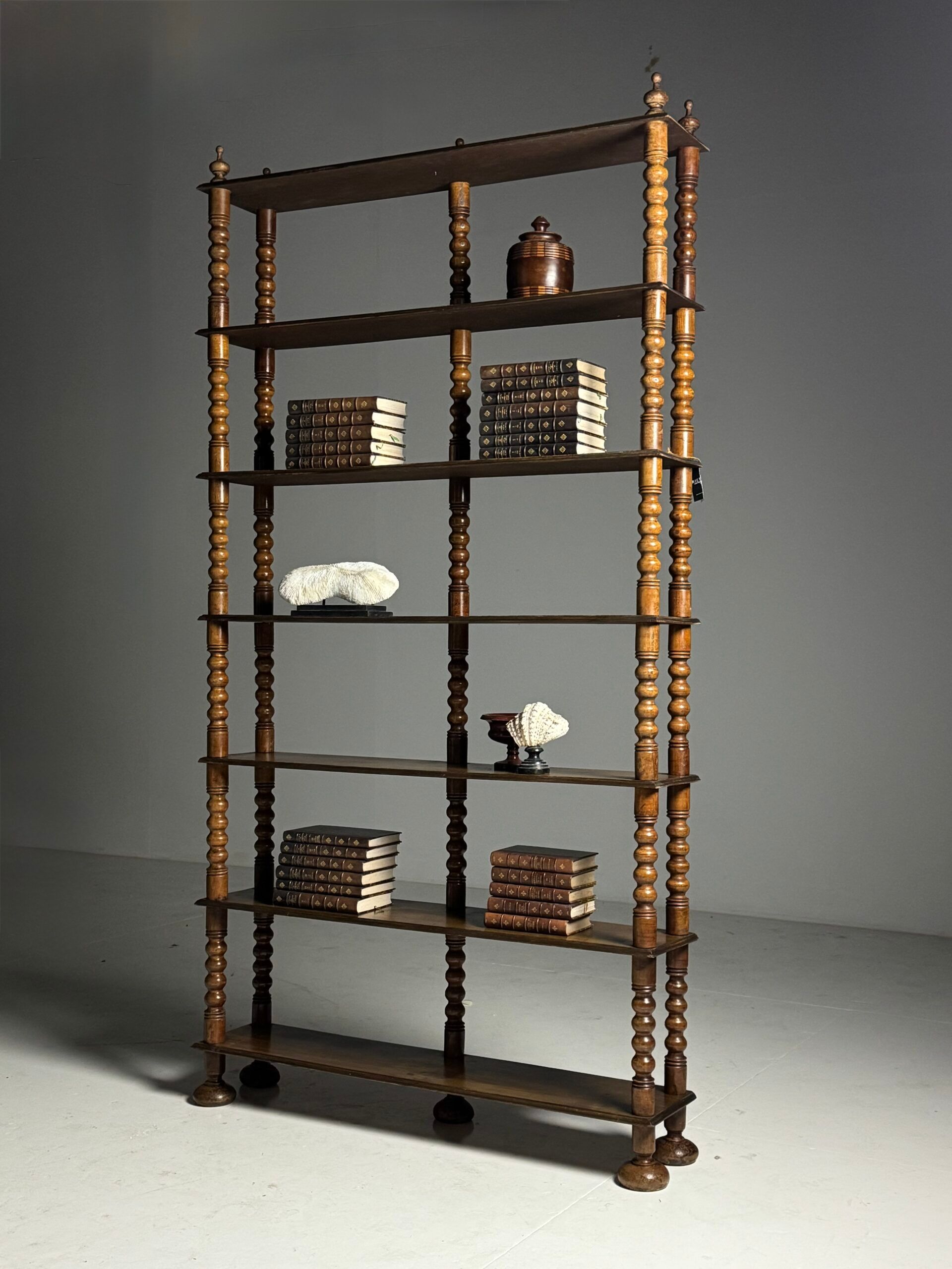 Bobbin bookcase French antique