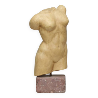 Sculptural Female Torso signed AC