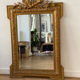 Miroir ancien à fronton 72x112cm