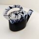 picnic blue ceramic watering can