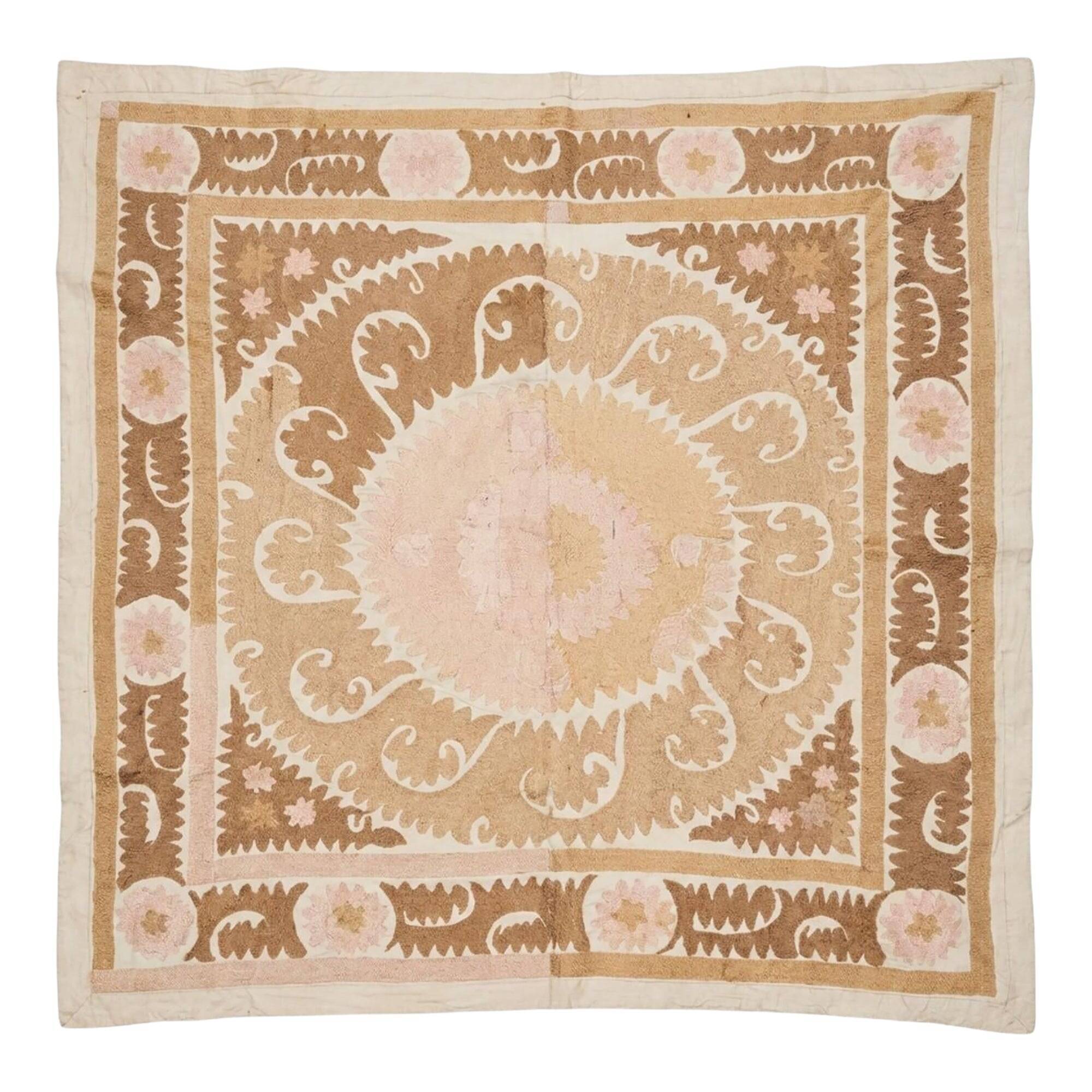 Vintage hand-embroidered tablecloth 145x150 cm