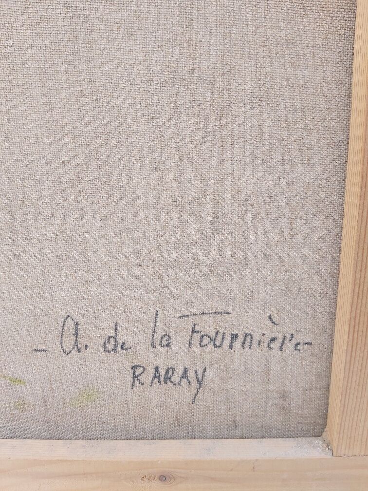 Huile sur toile d'Anne de la Fournière encadré