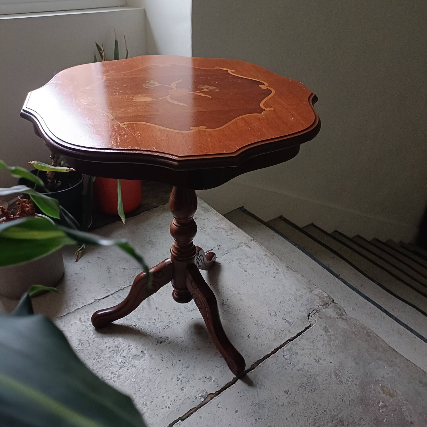 Vintage tripod table.
