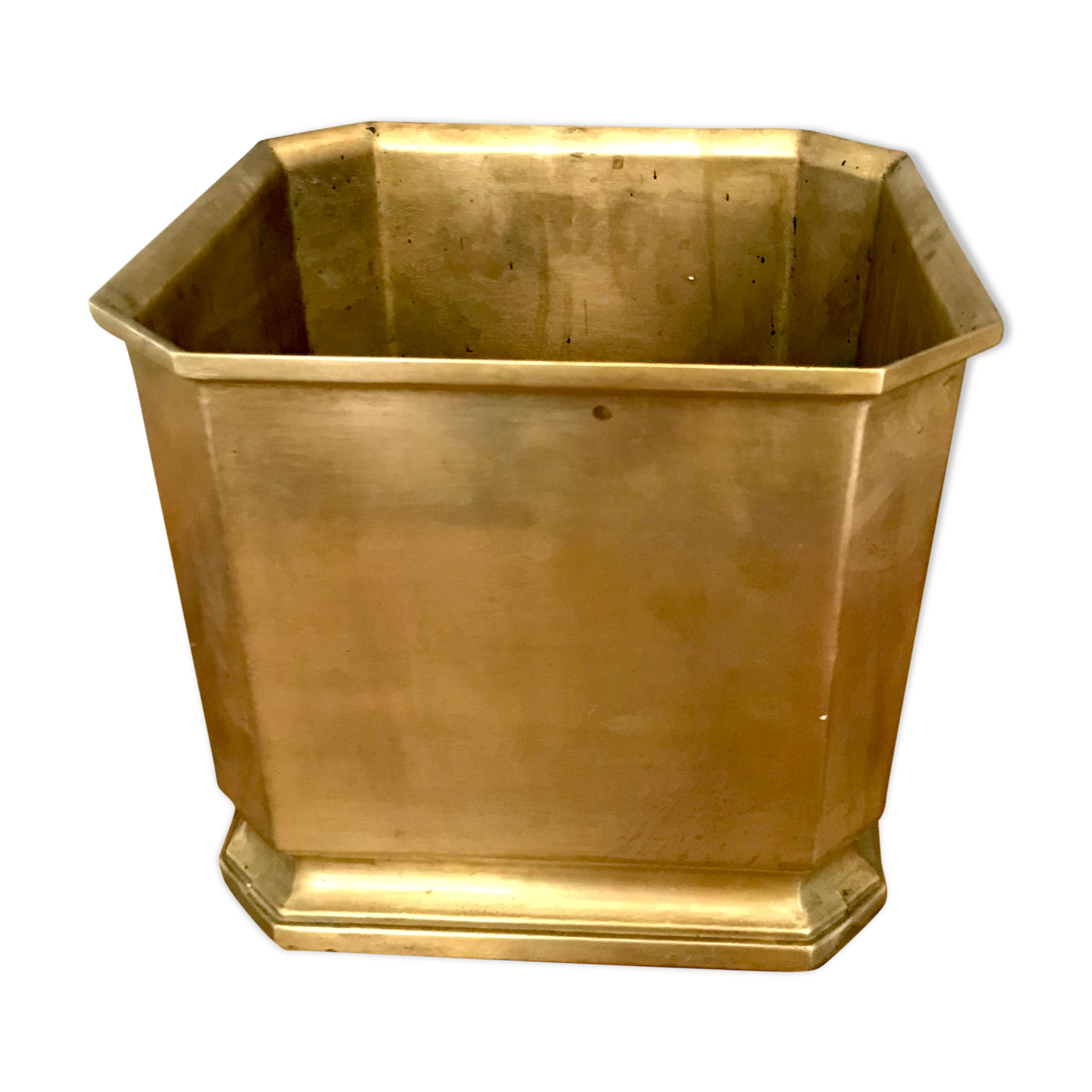 Massive brass pot cover