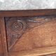 Art deco chest of drawers in oak and marble