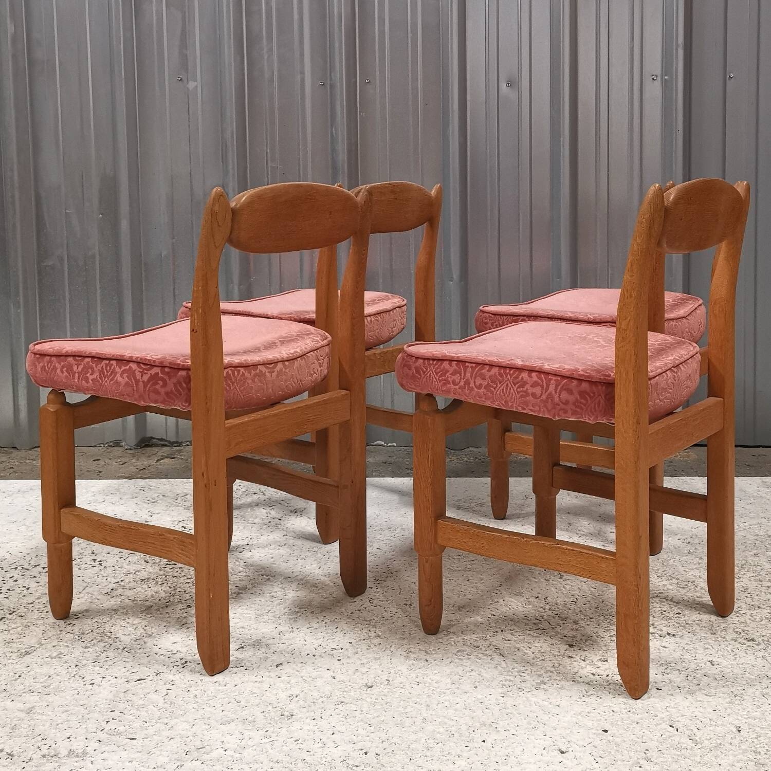 Set of 4 Guillerme et Chambron designer chairs, Votre Maison edition
