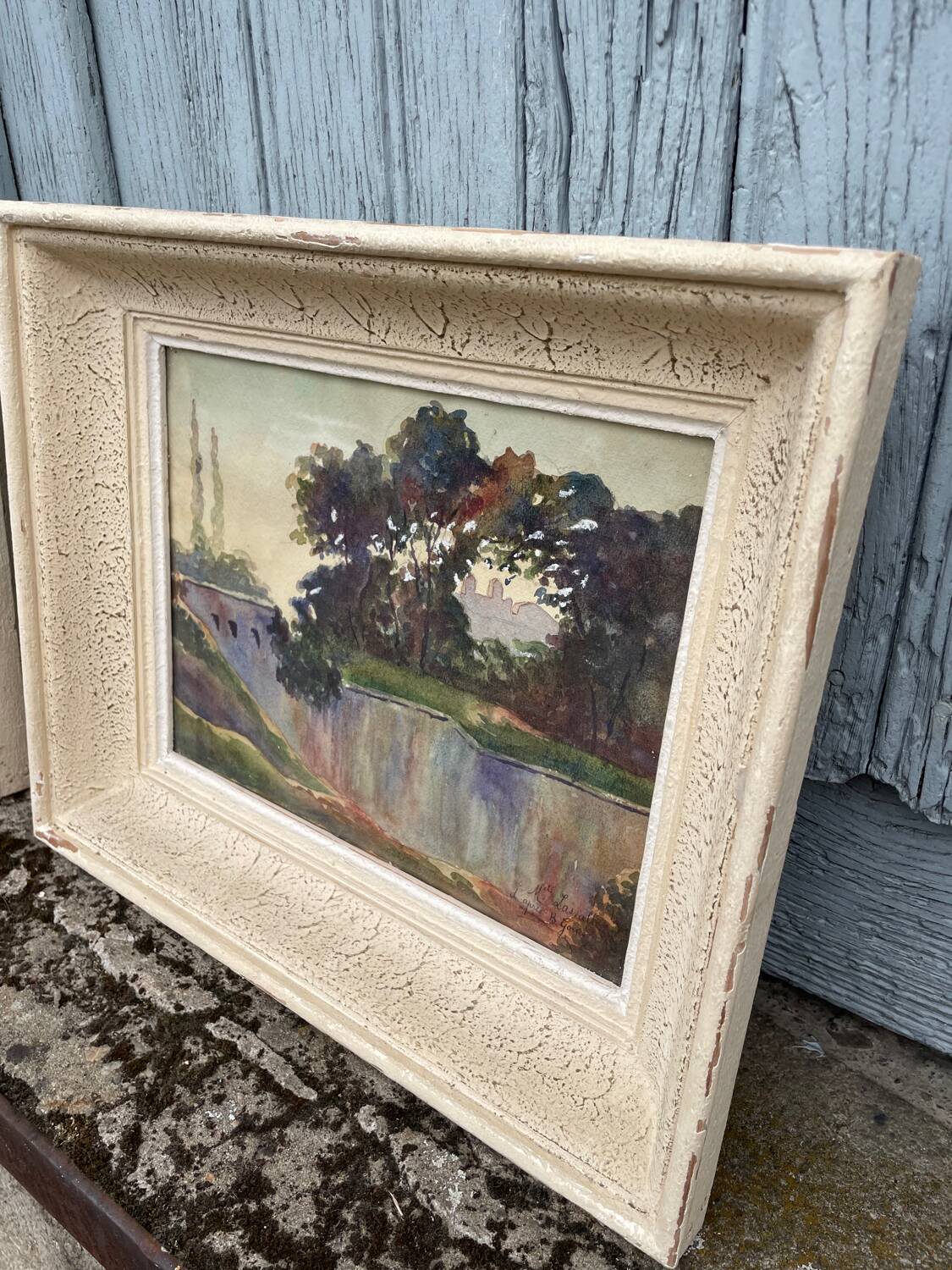 Two old watercolours of nature