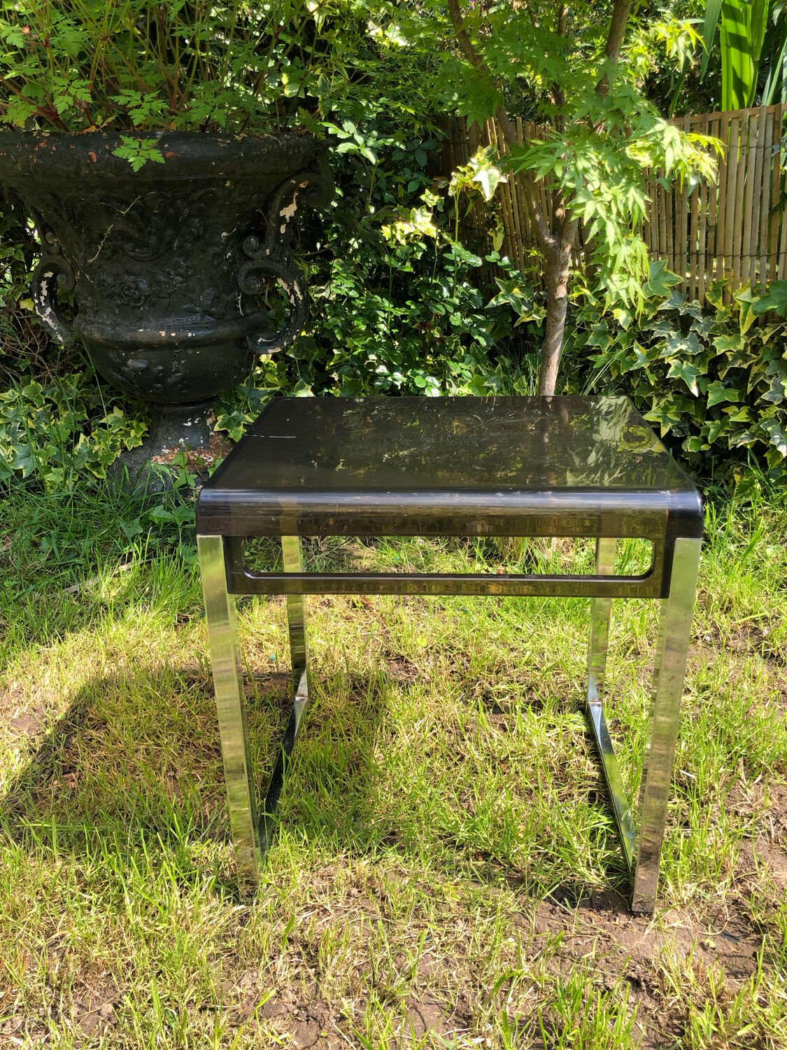 Design side table in plexiglas
