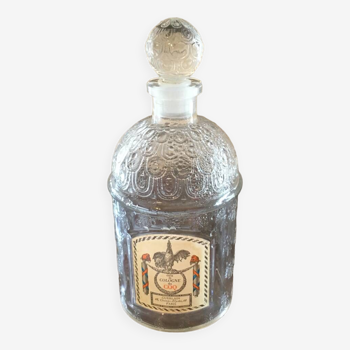 Ancien flacon de parfum guerlain verre gravé abeilles