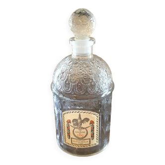 Ancien flacon de parfum guerlain verre gravé abeilles