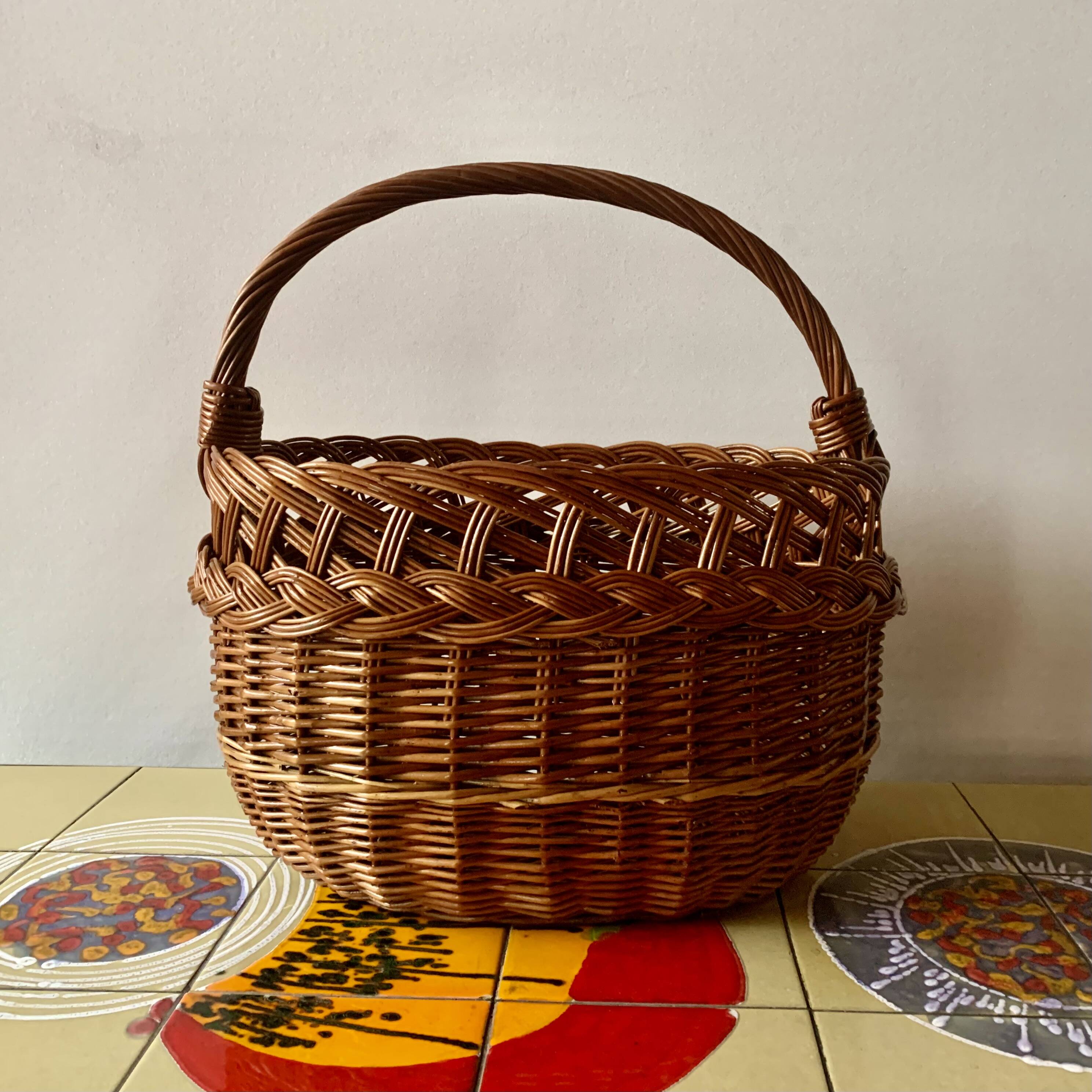 Vintage wicker basket