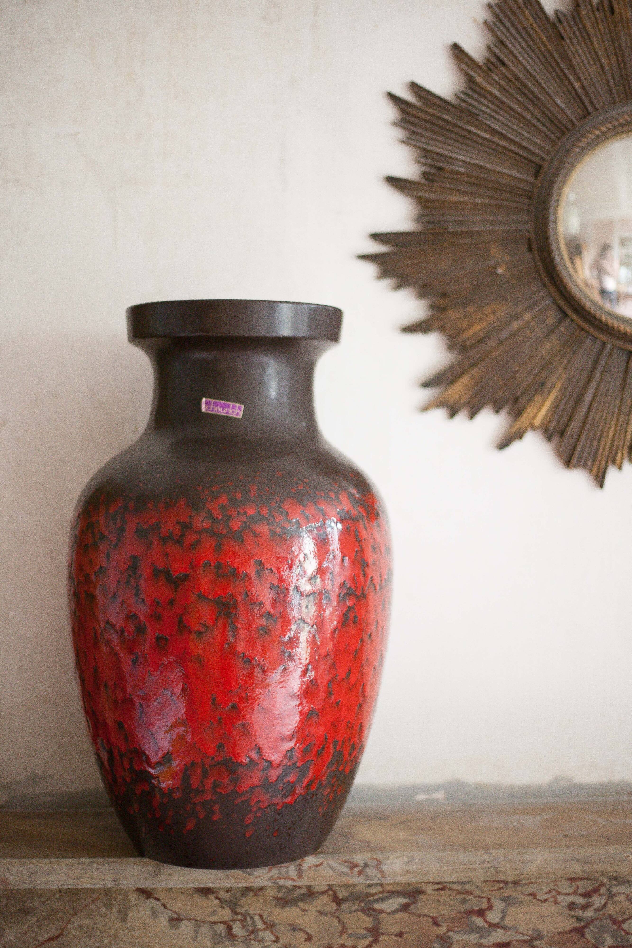Large ceramic vase West Germany 241-47, Scheurich vase, floor vase