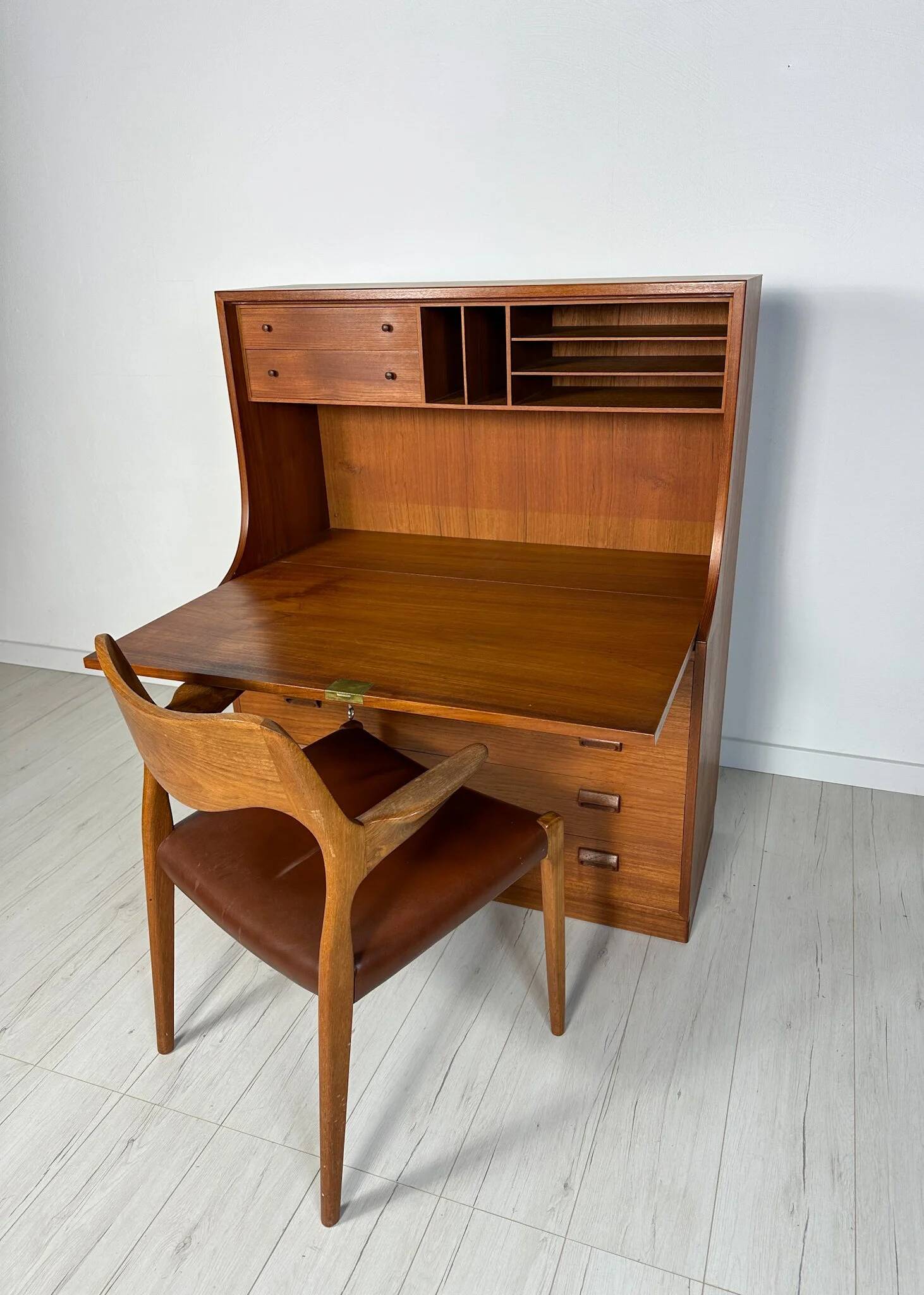 1960s Vintage Danish Teak Secretary by Børge Mogensen - Søborg Møbelfabrik