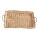 French Provence Large Wicker Basket Tray, Handwoven in France, Late 20th-C