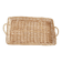 French Provence Large Wicker Basket Tray, Handwoven in France, Late 20th-C