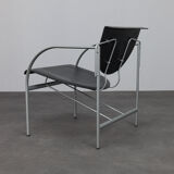 Pair of Kokatu leather lounge chairs by M.A. Cigan for Akaba, Spain, 1980s