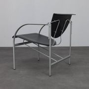 Pair of Kokatu leather lounge chairs by M.A. Cigan for Akaba, Spain, 1980s