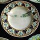 French antique asparagus plates in majolica