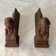 Old pair of cast-of-the-wool channels with portrait woman dimension: height -21cm- length -38cm-
