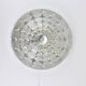 Peill & Putzer Large Round Op Art Glass Sconce, Wall Lamp, Flush Mount, Germany, 1970s