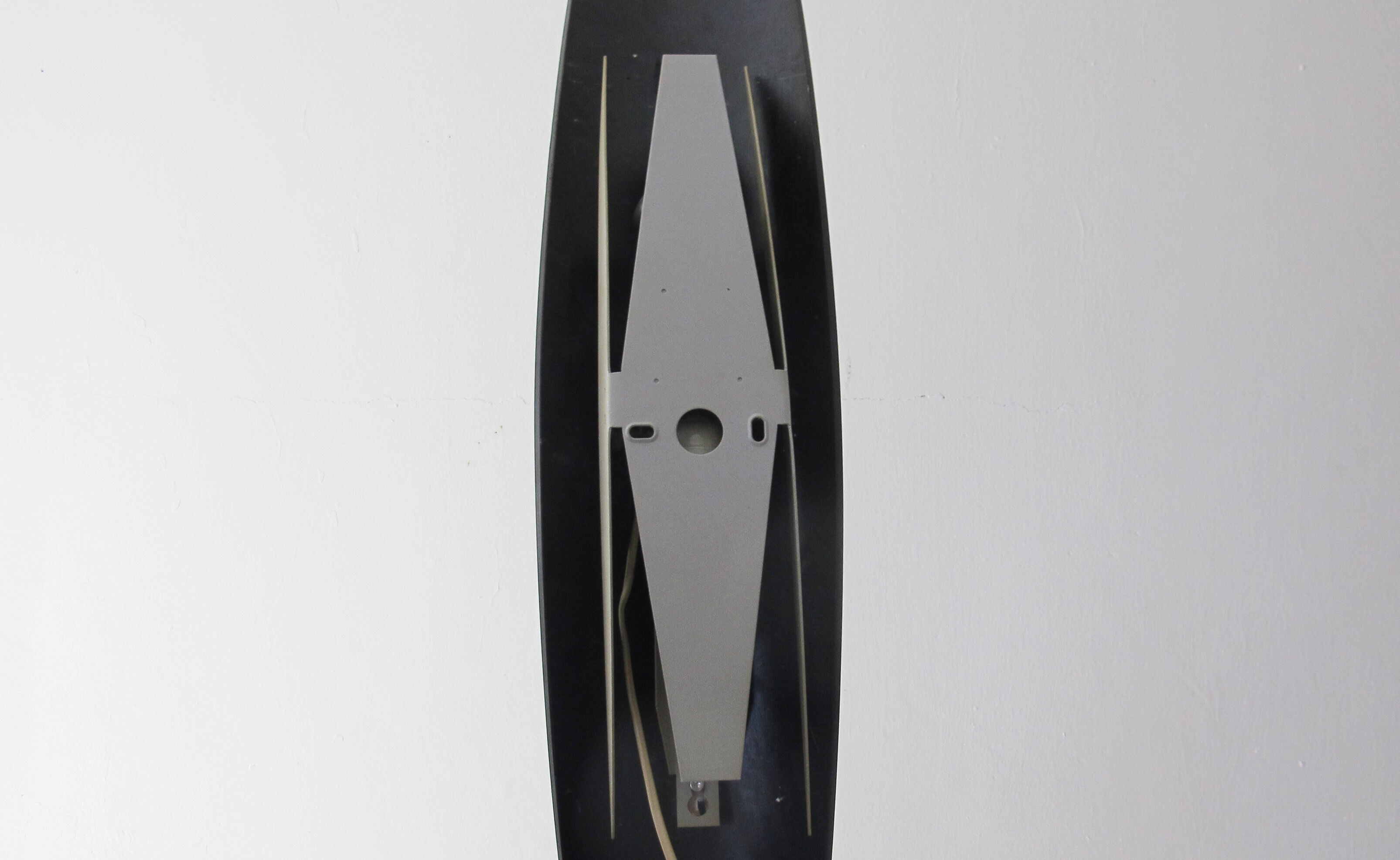 Applied in minimalist black stained wood