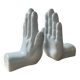 Pair of ceramic hand bookends in the 70s