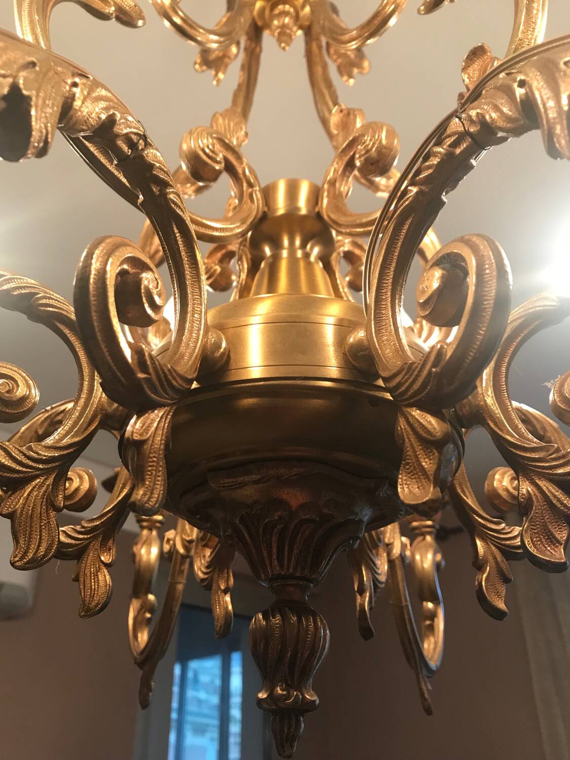 Lustre bronze 8 branches