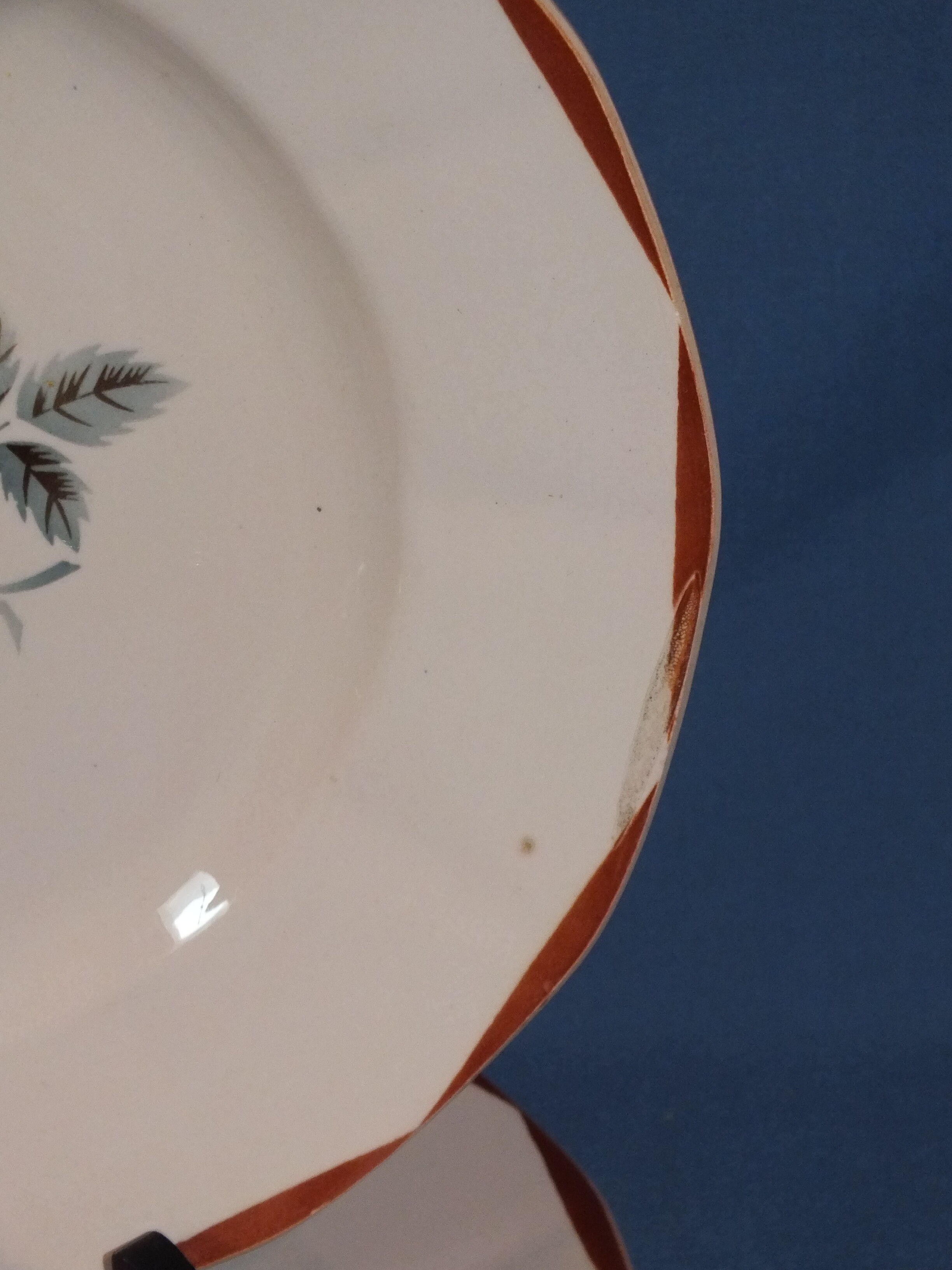 Set de 2 plats vintage Digoin Sarreguemines rose poudré