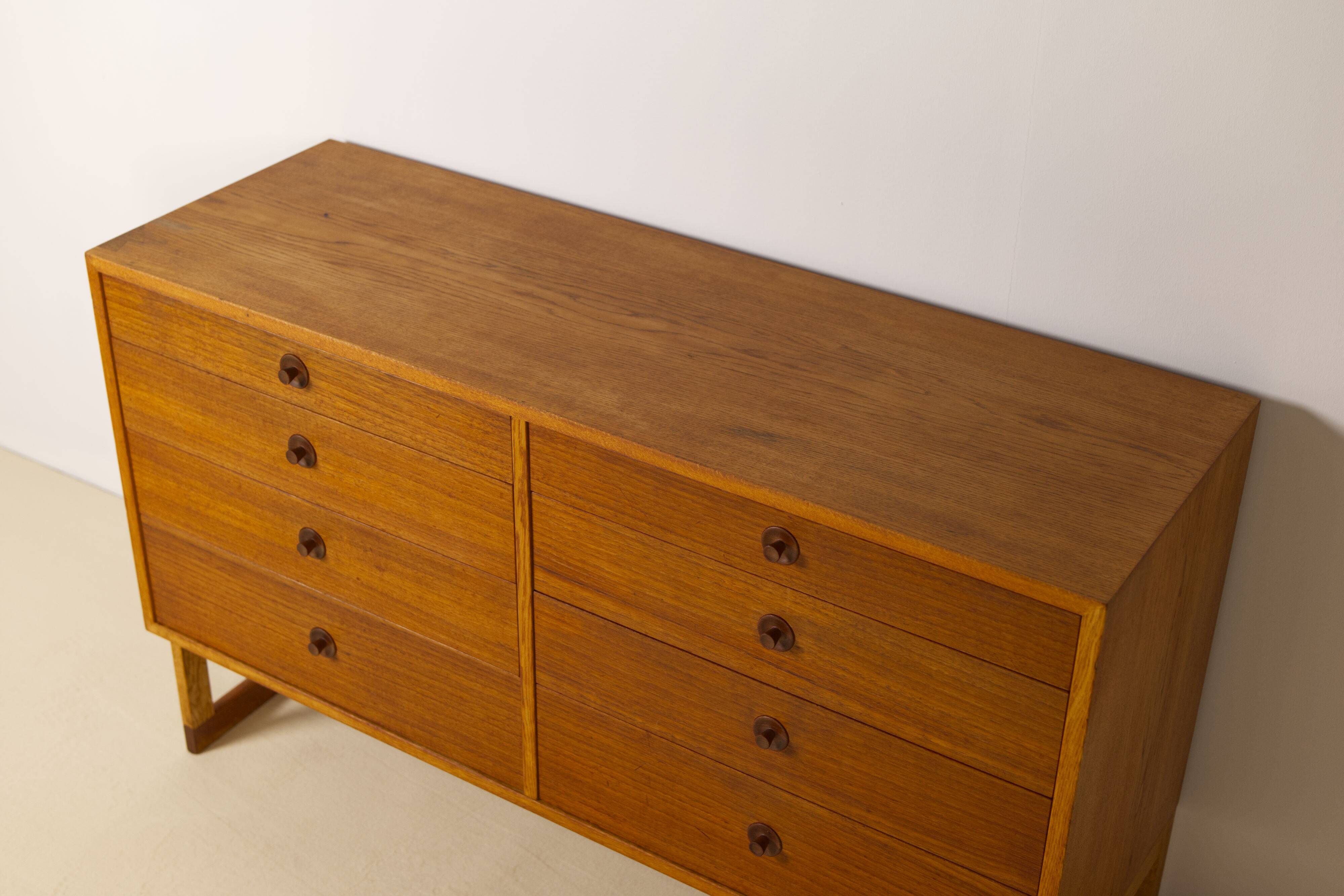 Oak and teak chest of drawers by Børge Mogensen for Karl Andersson & Söner, 1958