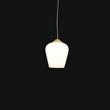 Milk glass pendant lamp, vintage