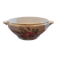 French floral porcelain salad bowl – 1940s–50s