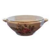 French floral porcelain salad bowl – 1940s–50s