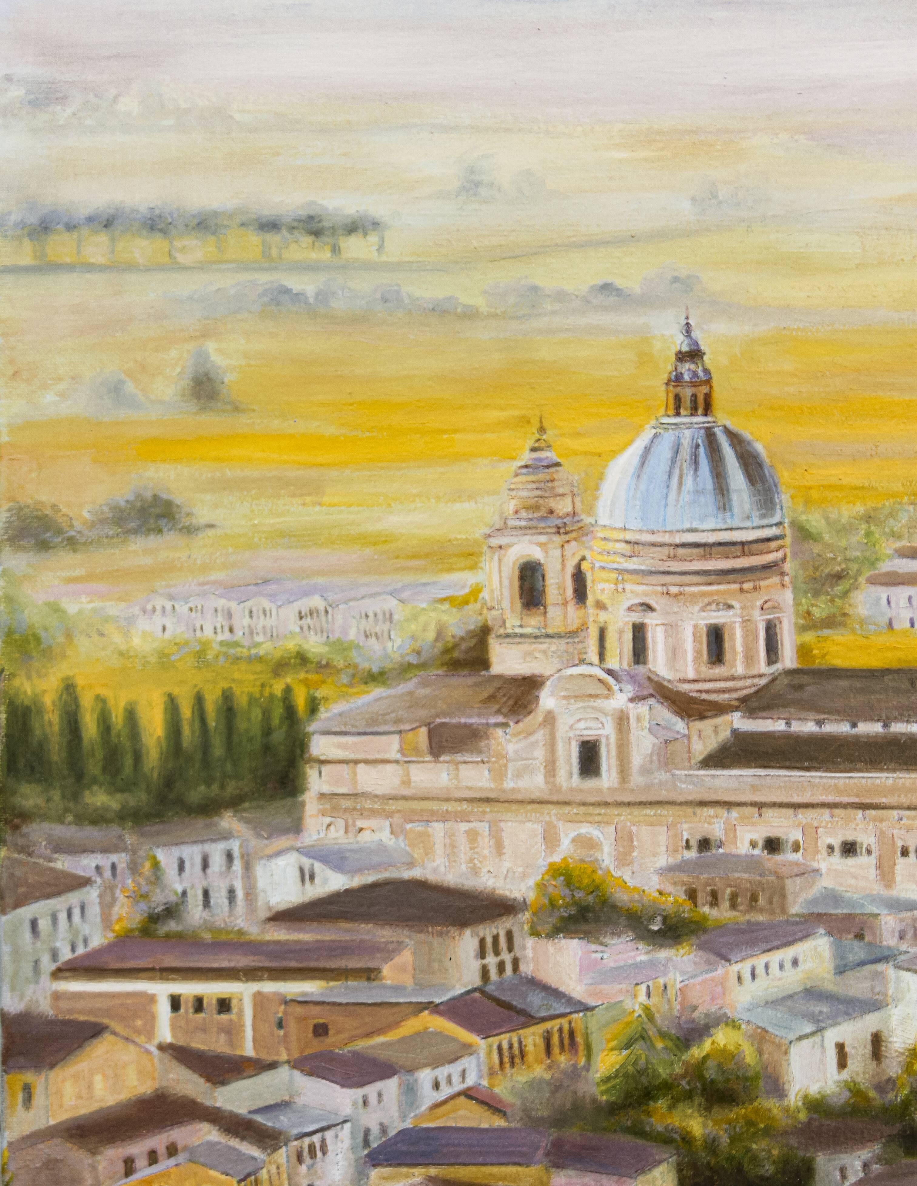 Painting of oil from Asís in Italia. Oleo de Asís.