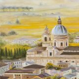 Painting of oil from Asís in Italia. Oleo de Asís.