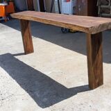 Industrial wood console