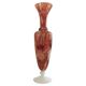 Vase en verre opalin de style rococo revival par Stelvia, soufflé à la main, Italie, années 1950.