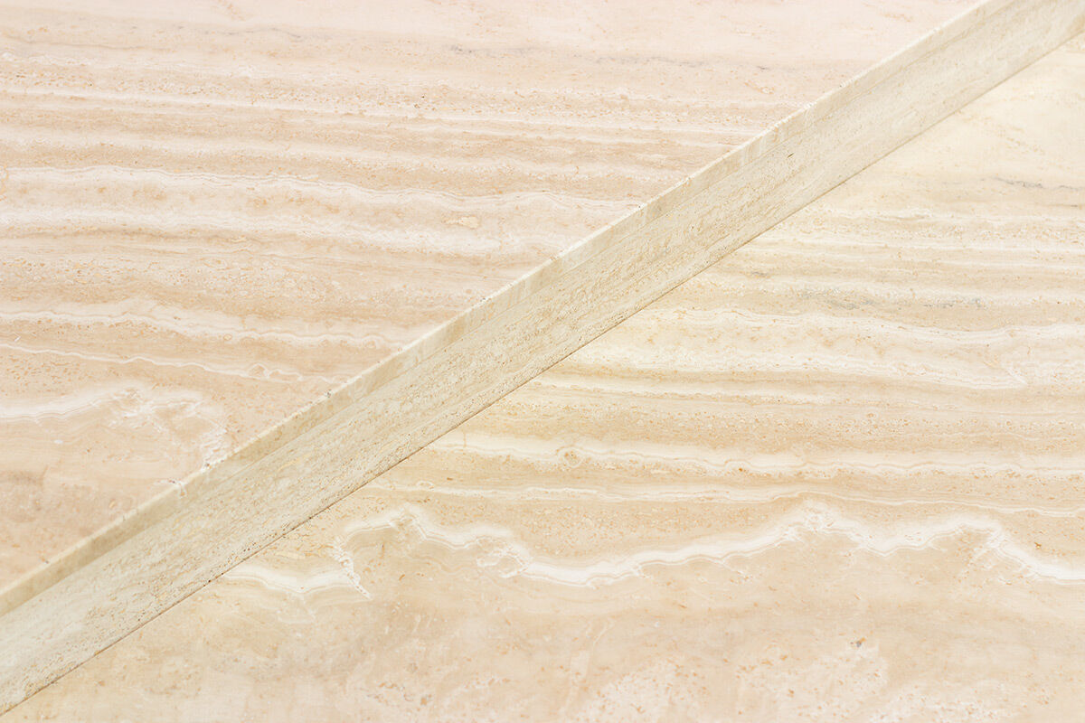 Postmodern triangular travertin lounge tables Up & Up, 1970s