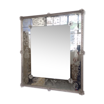 Miroir en verre de murano 68x79cm